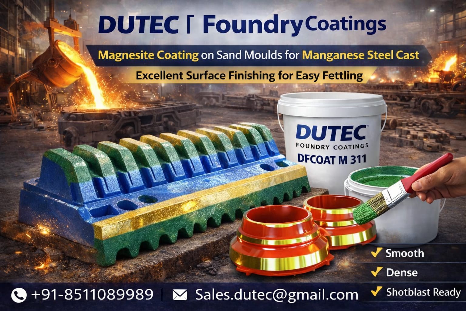 DFCOAT M 311 - Magnesite Coating for Manganese Steel Cast