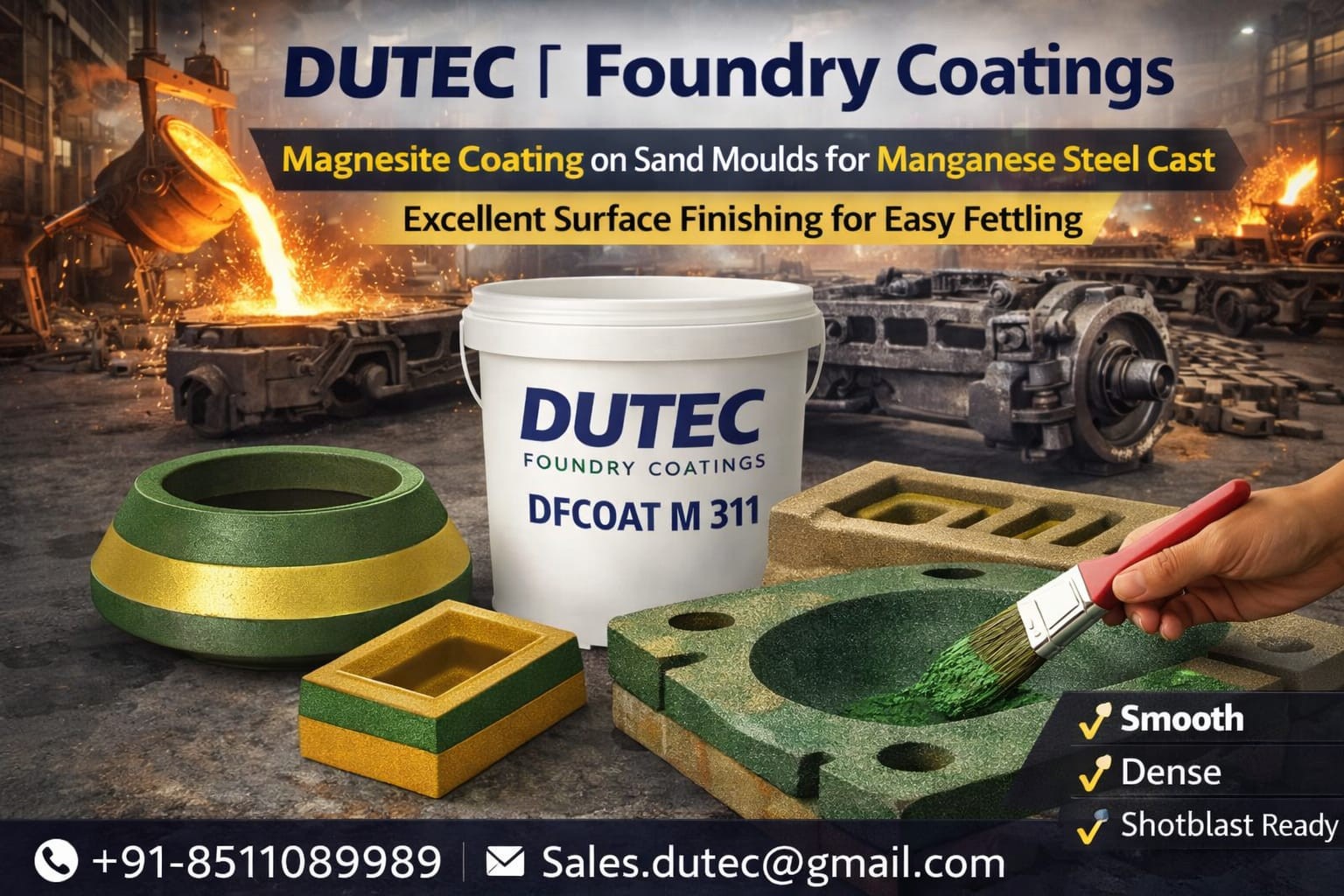 DFCOAT M 311 - Magnesite Coating on Sand Moulds